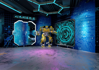 時(shí)光隧道主題酒吧裝修設(shè)計(jì)案例效果圖